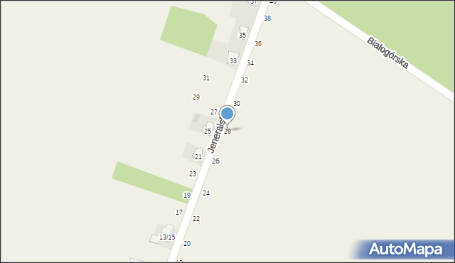 Smardzewice, Jeneralska, 28, mapa Smardzewice