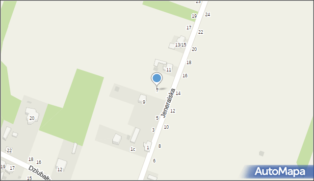 Smardzewice, Jeneralska, 7, mapa Smardzewice