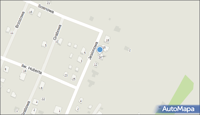 Sokołów Małopolski, Jesionowa, 14, mapa Sokołów Małopolski