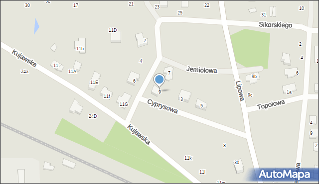 Solec Kujawski, Jemiołowa, 9, mapa Solec Kujawski