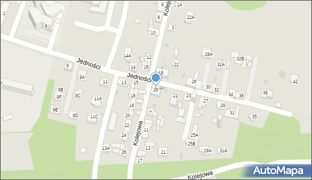 Sosnowiec, Jedności, 19, mapa Sosnowca