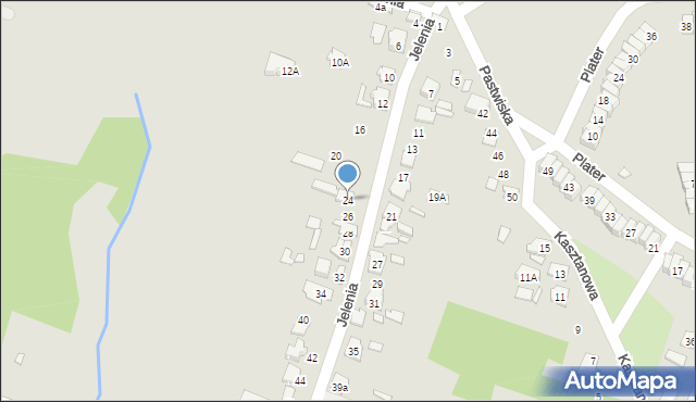 Starachowice, Jelenia, 24, mapa Starachowic