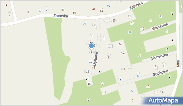 Stawinoga, Jeżynowa, 8, mapa Stawinoga