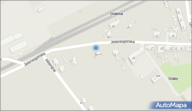 Strzegom, Jeleniogórska, 23, mapa Strzegom