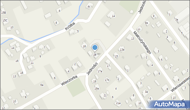 Studzionka, Jedności, 16, mapa Studzionka