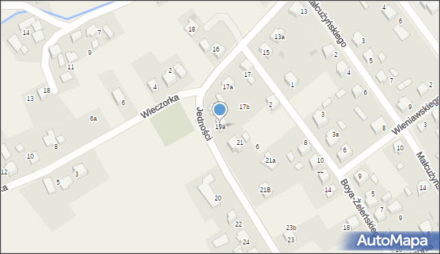 Studzionka, Jedności, 19a, mapa Studzionka