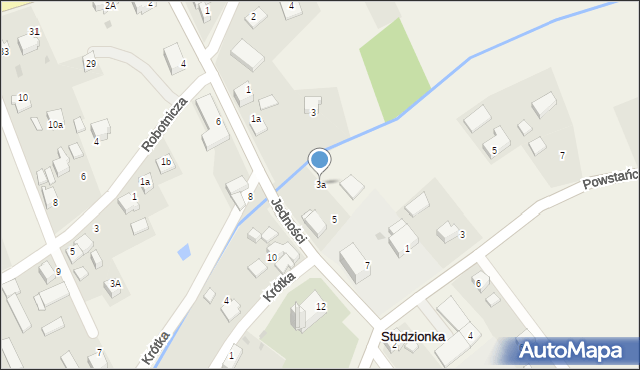 Studzionka, Jedności, 3a, mapa Studzionka