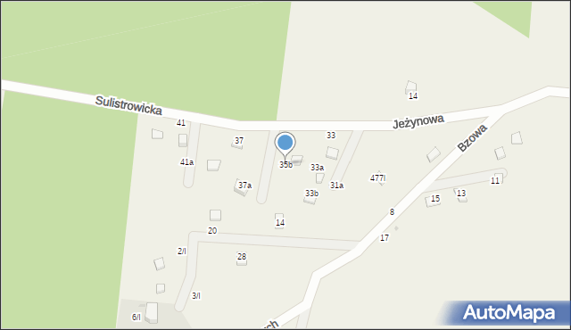 Sulistrowice, Jeżynowa, 35b, mapa Sulistrowice