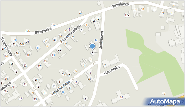 Swarzędz, Jesionowa, 5, mapa Swarzędz