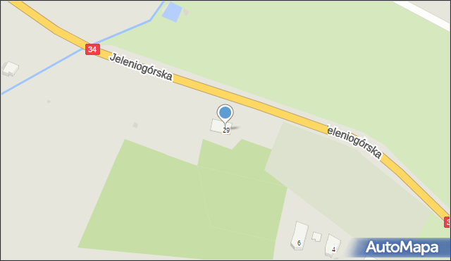 Świebodzice, Jeleniogórska, 29, mapa Świebodzice