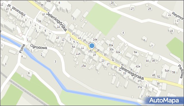 Świerzawa, Jeleniogórska, 17, mapa Świerzawa