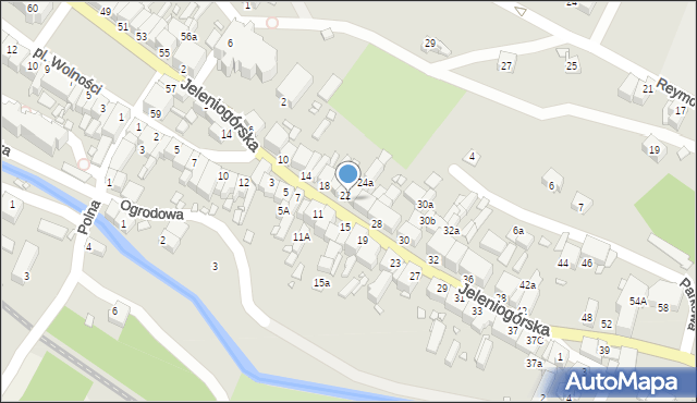 Świerzawa, Jeleniogórska, 24, mapa Świerzawa