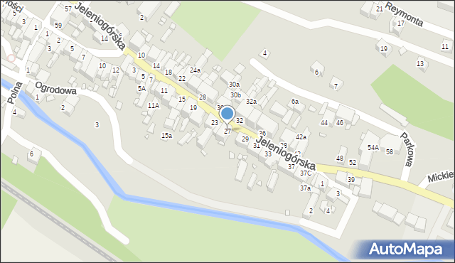 Świerzawa, Jeleniogórska, 27, mapa Świerzawa