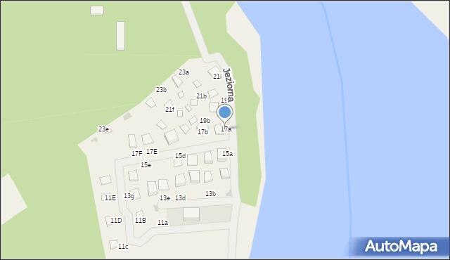 Sząbruk, Jeziorna, 17a, mapa Sząbruk