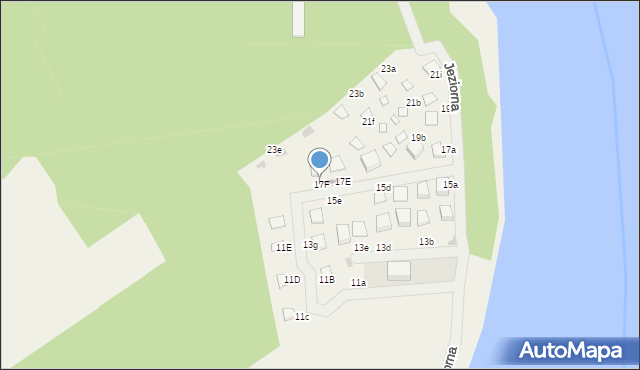 Sząbruk, Jeziorna, 17F, mapa Sząbruk