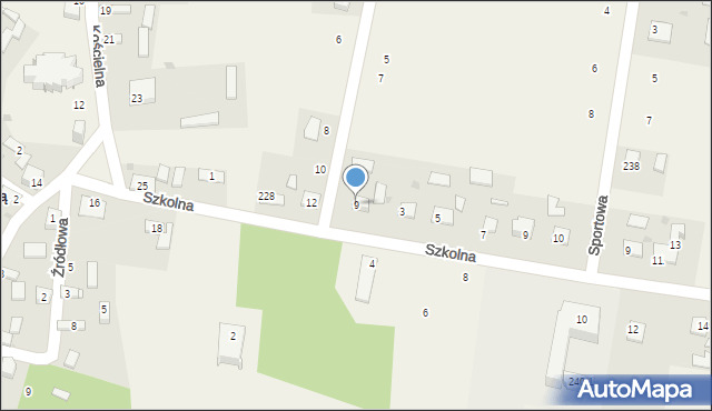 Szaniec, Jesionowa, 9, mapa Szaniec