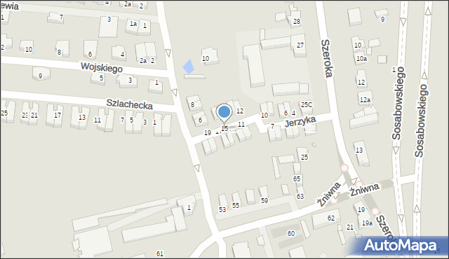 Szczecin, Jerzyka, 15, mapa Szczecina