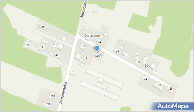 Szczerbice, Jerozolimska, 14A, mapa Szczerbice