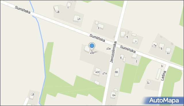 Szczerbice, Jerozolimska, 43d, mapa Szczerbice