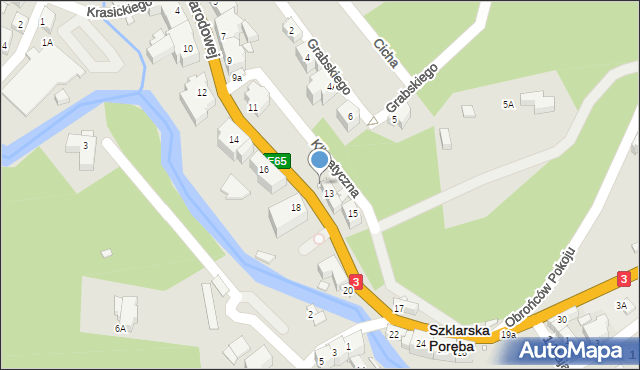 Szklarska Poręba, Jedności Narodowej, 13B, mapa Szklarska Poręba
