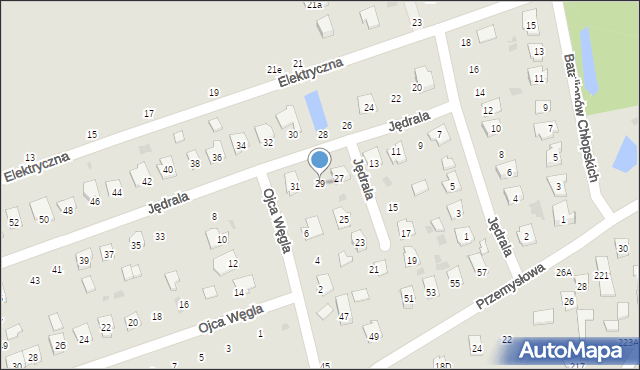 Tarnobrzeg, Jędrala Walentego, 29, mapa Tarnobrzegu