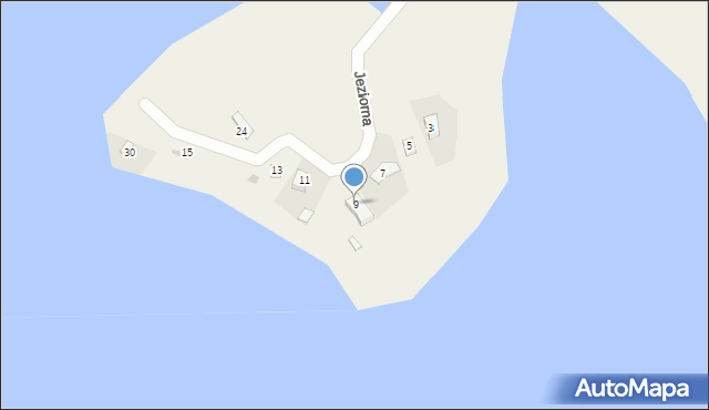 Tomaszkowo, Jeziorna, 9, mapa Tomaszkowo