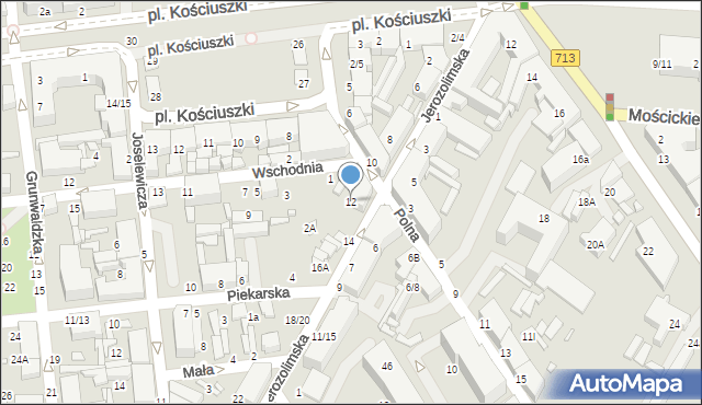 Tomaszów Mazowiecki, Jerozolimska, 12, mapa Tomaszów Mazowiecki