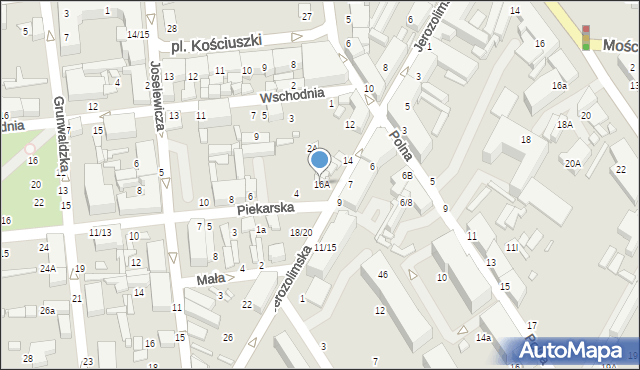 Tomaszów Mazowiecki, Jerozolimska, 16A, mapa Tomaszów Mazowiecki
