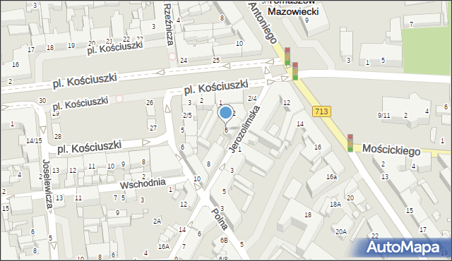 Tomaszów Mazowiecki, Jerozolimska, 6, mapa Tomaszów Mazowiecki