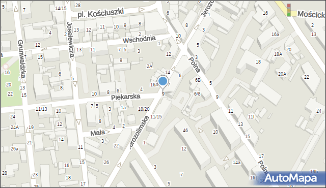 Tomaszów Mazowiecki, Jerozolimska, 9, mapa Tomaszów Mazowiecki