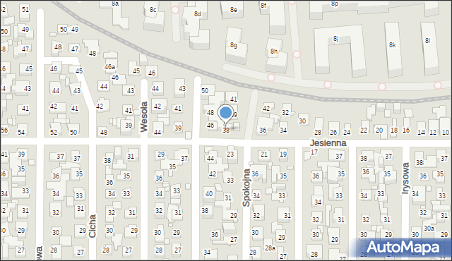 Toruń, Jesienna, 38, mapa Torunia