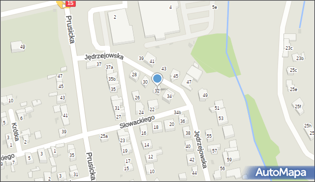 Trzebnica, Jędrzejowska, 32, mapa Trzebnica