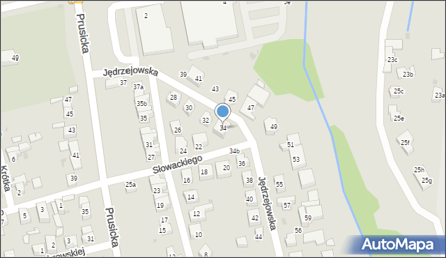 Trzebnica, Jędrzejowska, 34, mapa Trzebnica