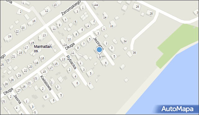 Trzemeszno, Jeziorna, 4, mapa Trzemeszno