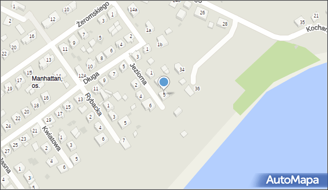 Trzemeszno, Jeziorna, 5, mapa Trzemeszno