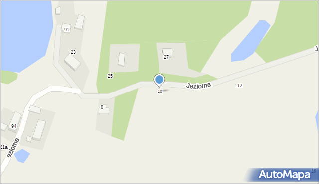 Ugoszcz, Jeziorna, 10, mapa Ugoszcz