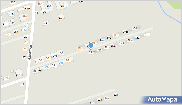 Warszawa, Jeziorowa, 28p, mapa Warszawy