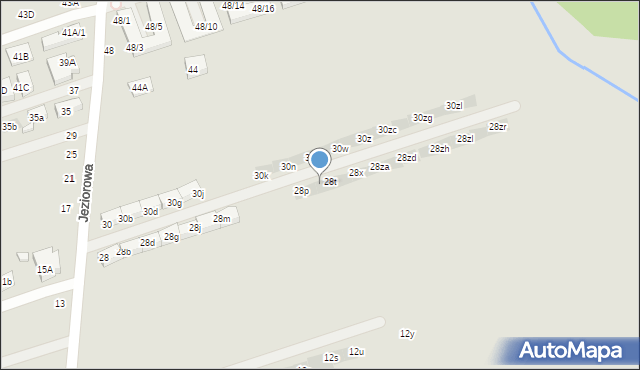 Warszawa, Jeziorowa, 28s, mapa Warszawy