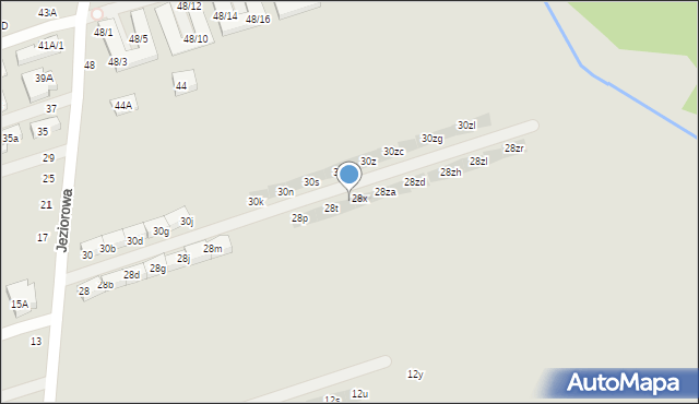 Warszawa, Jeziorowa, 28w, mapa Warszawy