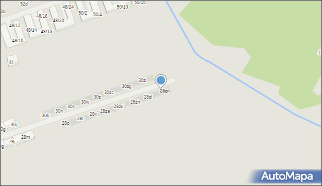 Warszawa, Jeziorowa, 28zp, mapa Warszawy