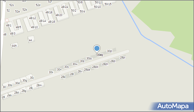 Warszawa, Jeziorowa, 30zf, mapa Warszawy