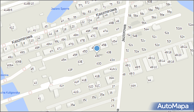 Warszawa, Jeziorowa, 43C, mapa Warszawy