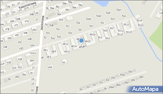 Warszawa, Jeziorowa, 48/16, mapa Warszawy