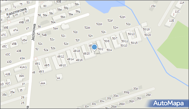 Warszawa, Jeziorowa, 48/22, mapa Warszawy