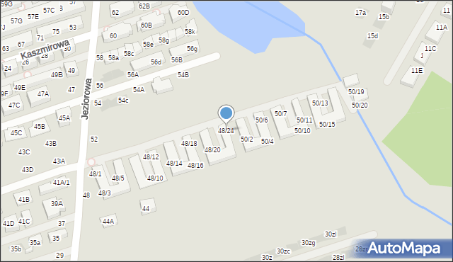 Warszawa, Jeziorowa, 48/24, mapa Warszawy