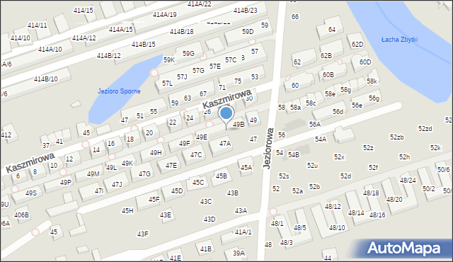 Warszawa, Jeziorowa, 49C, mapa Warszawy