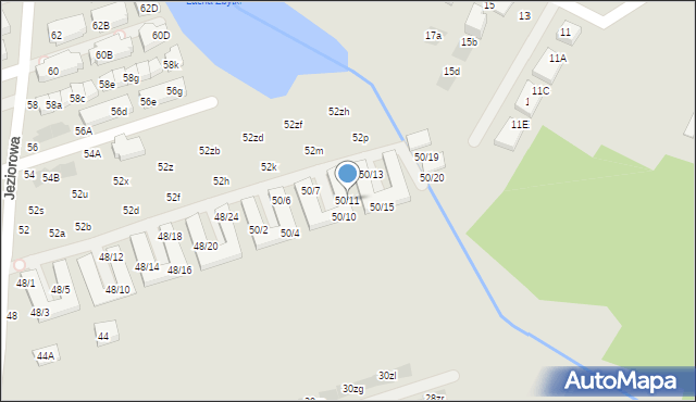 Warszawa, Jeziorowa, 50/11, mapa Warszawy