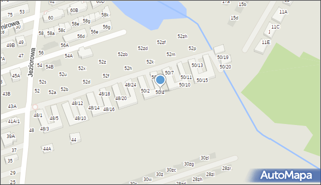 Warszawa, Jeziorowa, 50/4, mapa Warszawy