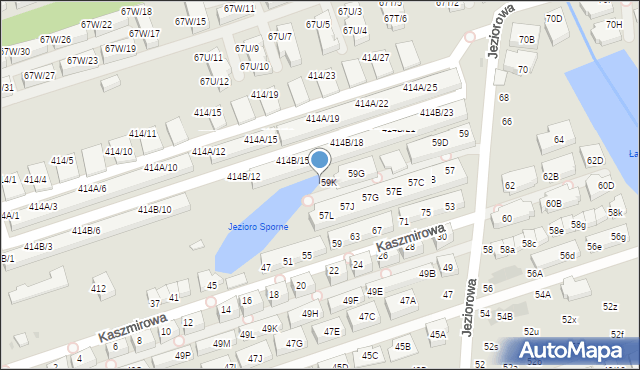 Warszawa, Jeziorowa, 59L, mapa Warszawy