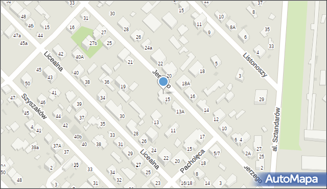 Warszawa, Jerzego, 15A, mapa Warszawy